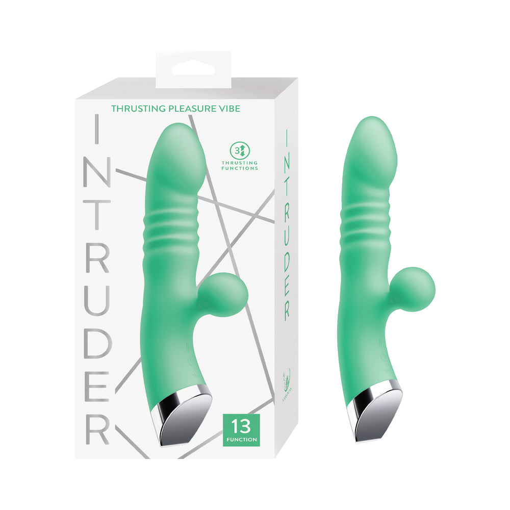 Intruder Thrusting Pleasure Vibrator - Mint